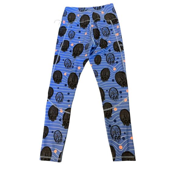 NWT Rare Feed Me Fight Me Women’s Weight Plate Print Leggings Size L CrossFit - Picture 2 of 8